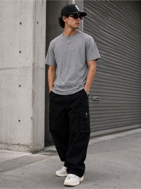Men's Heather Charcoal Short Sleeve Crew Tee